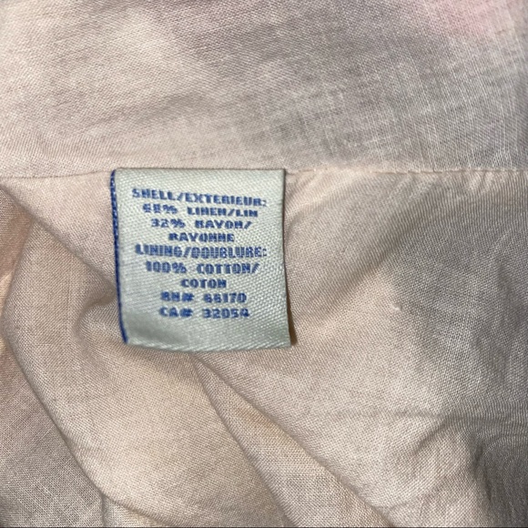 Odille Anthropologie linen blend plaid floral bird print full skirt size 0-2 XS - Picture 8 of 9